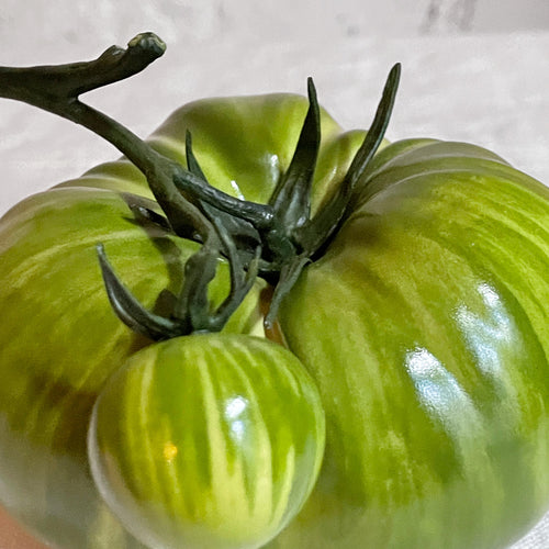 Double Porcelain Green Striped Tomatoes