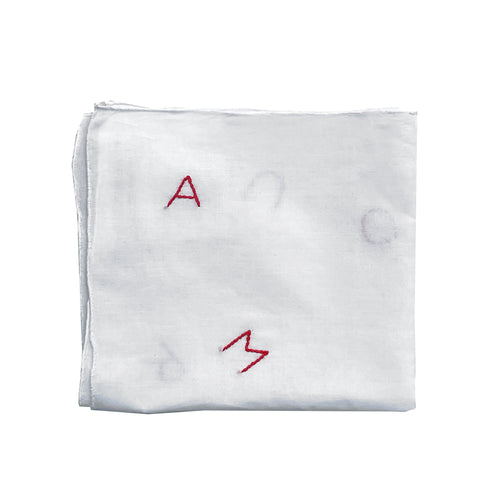 Embroidered Scarlette Amour Handkerchief