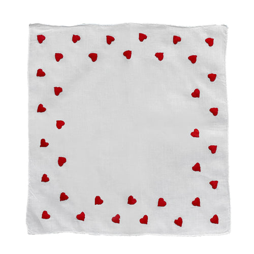 Embroidered Scarlette Valentine Handkerchief