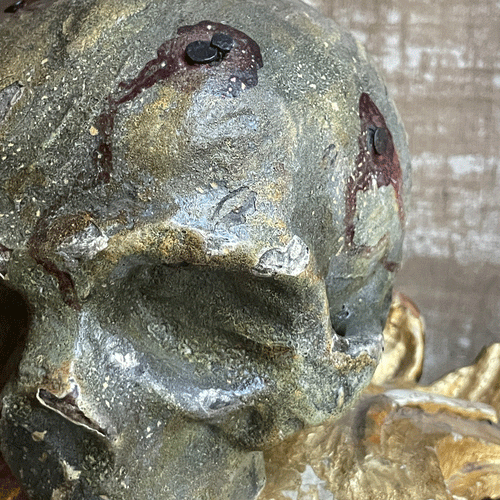 Early 20th Century Carved Austrian Skull Reliquary