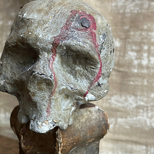 Early 20th Century Carved Austrian Skull