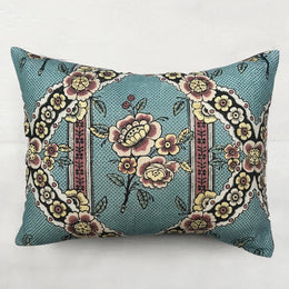 Small Guirlandes de Fleurs Pillow (No. 1A) with Linen Backing