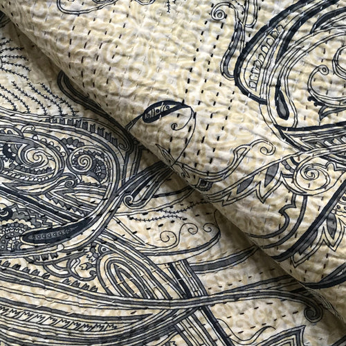 Indigo Swirl Newly Printed Queen Bedcover