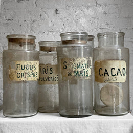 Set of 5 18th Century Apothecary Jars