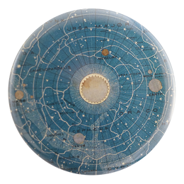 Blue Universe handmade decoupage item available in a pocket mirror, magnet, button pin or bottle opener
