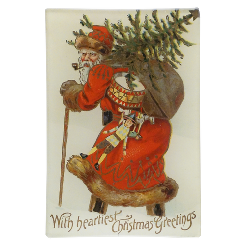 Santa with Tree (With Heartiest Christmas Greetings)