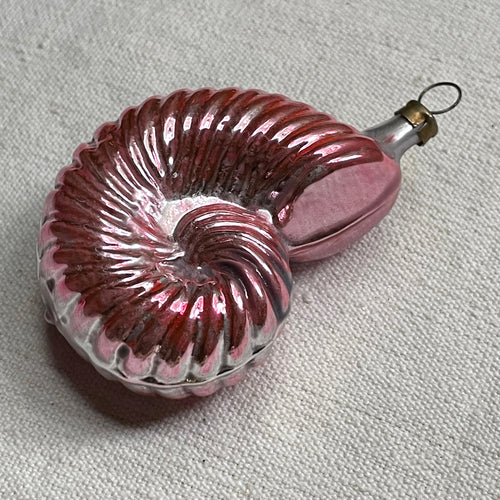 Nostalgic Pink Snail Ornament