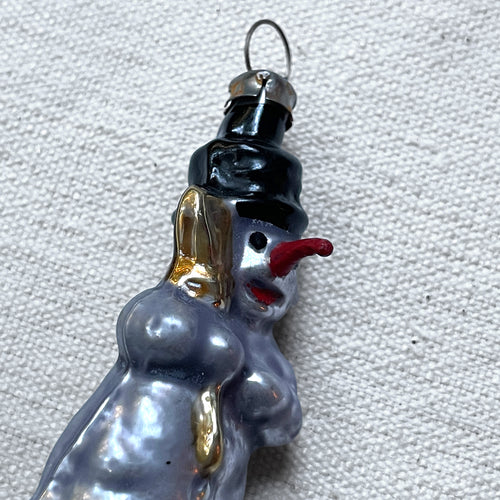 Nostalgic Snowman with Free Blown Nose Ornament