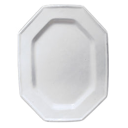 John Derian White Oval Octagonal Platter