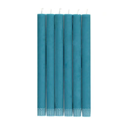 Set of 6 Candles in Petrol Blue