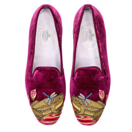 Ribbiting Velvet Slipper