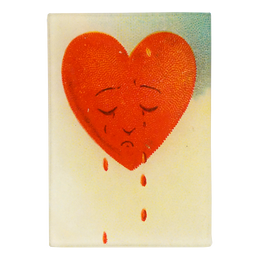 A rectangle handmade decoupage sale item titled Crying Heart