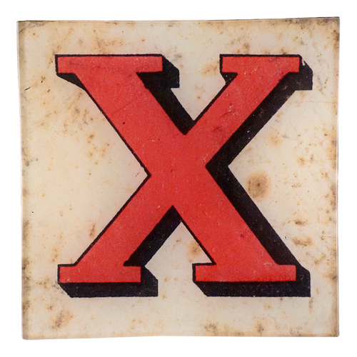 john derian Block Letter X 6" Square (Un Vide Poche) Black Friday Cheap Sale | Home & Garden
