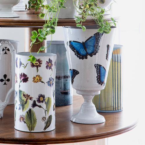 Blue Butterfly Vase